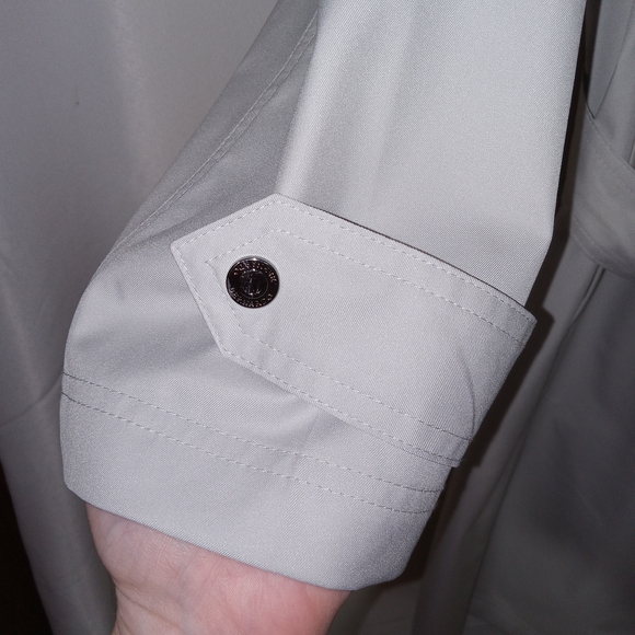 BERNARDO Womens Modern Tech Trench Coat Size XL Gray Belted Hooded - Picture 2 of 13